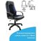 Кресло офисное BRABIX "Strike EX-525", экокожа черная, ткань черная/синяя, TW, 531380