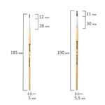 Кисти BRAUBERG, набор 4 шт. (пони, круглые № 2, 3, 4, плоская № 6), блистер, 200221