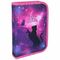 Пенал BRAUBERG, 1 отделение, 1 откидная планка, полиэстер, 21х14 см, "Space cat", 270712