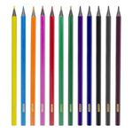 Карандаши цветные ПИФАГОР "СКАЗОЧНЫЙ ГОРОД", 12 цветов, черный пластик, заточенные, 181583