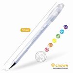 Ручка гелевая CROWN "Hi-Jell Pastel", БЕЛАЯ, корпус тонированный белый, узел 0,8 мм, линия письма 0,5 мм, HJR-500P
