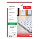 Этикетка самоклеящаяся 48,5х16,9 мм, 64 этикетки, белая 70 г/м2, 50 листов, TANEX, сырье Финляндия, 114541, TW-2564