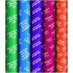 Упаковочная бумага глянц. 70*100см, ArtSpace "Прикольные надписи", 90г/м2, ассорти 5 дизайнов