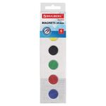 Магниты МОЩНЫЕ 20 мм (МАЛОГО ДИАМЕТРА), НАБОР 6 шт., ассорти, BRAUBERG "SUPER", 237477
