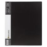 Папка на 2 кольцах BRAUBERG "Contract", 35 мм, черная, до 270 листов, 0,9 мм, 221791
