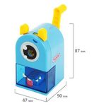 Точилка механическая ПИФАГОР "Монстрик", корпус голубой, для чернографитных и цветных карандашей, 229715