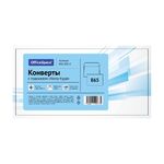 Конверт E65, OfficeSpace, 110*220мм, с подсказом, б/окна, отр. лента, термоусадка