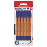 Ручки шариковые BRAUBERG "M-500 ORANGE", НАБОР 10 шт., СИНИЕ, узел 0,7 мм, линия письма 0,35 мм, 143951