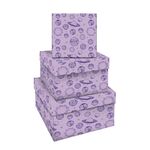 Набор квадратных коробок 3в1, MESHU "Мир планет", (19,5*19,5*11-15,5*15,5*9см)