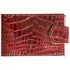 Кредитница OfficeSpace на 18 карт с кнопкой, кожа тип 1.1, крокодил лак, бордо, горизонтальная