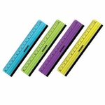 Линейка пластик 15 см ЮНЛАНДИЯ "НЕОНЧИКИ", ассорти, с волнистым краем, для левшей, 210733