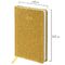 Ежедневник датированный 2024 А5 138x213 мм, BRAUBERG "Sparkle", под кожу, блестки, золотистый, 114930