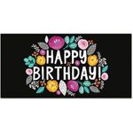 Конверт для денег "HAPPY BIRTHDAY!", Цветы, 166х82 мм, выборочный лак, ЗОЛОТАЯ СКАЗКА, 113748