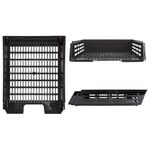 Лоток горизонтальный для бумаг BRAUBERG "Basic", А4 (360х270х75 мм), с пазами, сетчатый, черный, 237011