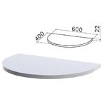 Стол приставной полукруг "Монолит", 600х400х750 мм, БЕЗ ОПОРЫ (640137), цвет серый, ПМ37.11