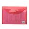 Папка-конверт с кнопкой BRAUBERG, А4, до 100 листов, прозрачная, красная, 0,15 мм, 221636