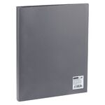 Папка на 4 кольцах OfficeSpace А4, 25мм, 500мкм, пластик, серая