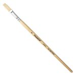 Кисть ПИФАГОР, ЩЕТИНА, плоская, № 8, деревянная лакированная ручка, пакет с подвесом, 200873