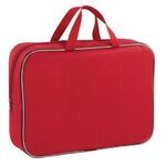 Папка на молнии с ручками STAFF EVERYDAY, А4, ширина 80 мм, полиэстер, красная, 270739