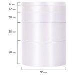 Лента атласная белая набор 5 штук по 23 м шириной 6/12/20/38/50 мм, BRAUBERG, 591488