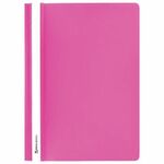 Скоросшиватель пластиковый BRAUBERG, А4, 130/180 мкм, розовый, 228672