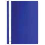 Скоросшиватель пластиковый BRAUBERG, А4, 130/180 мкм, синий, 220385