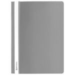 Скоросшиватель пластиковый BRAUBERG, А4, 130/180 мкм, серый, 220387