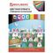 Цветная бумага А4 мелованная (глянцевая), ВОЛШЕБНАЯ, 10 листов 10 цветов, на скобе, BRAUBERG, 200х275 мм, "Зайчата", 129926