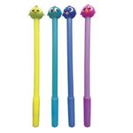 Ручка с топпером шариковая ЮНЛАНДИЯ "Птенец", корпус ассорти, СИНЯЯ, пишущий узел 0,7 мм, 143811