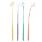 Ручка фигурная шариковая ЮНЛАНДИЯ "Бабочка", силиконовый корпус, ассорти, СИНЯЯ, пишущий узел 0,7 мм, 143795