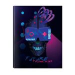 Тетрадь на кольцах А5 (165х215 мм), 120 листов, твердый картон, клетка, BRAUBERG, Cyber, 404083