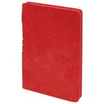 Блокнот А5 (140х200 мм), BRAUBERG "NEBRASKA", под кожу, 80 л., линия, красный, 113414