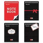 Блокнот МАЛЫЙ ФОРМАТ А6 108х146 мм, 48 л., гребень, мелованная картонная обложка, клетка, BRAUBERG, "Стиль", ассорти, 125697