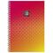 Тетрадь А4, 80 л., ПЗБМ, гребень, клетка, фольга, TWIN лак, "Градиент" (4 вида), 028160