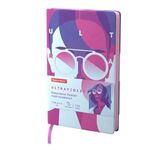 Ежедневник недатированный А5 (138х213 мм), BRAUBERG VISTA, под кожу, гибкий, 136 л., "Ultraviolet", 111988