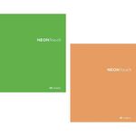 Тетрадь А5 48 л. ПЗБМ, скоба, клетка, Soft Touch, выборочный лак, флуоресцент, НеонТач (Зеленая), 0288, 28886