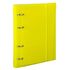 Тетрадь на кольцах А5 175х220 мм, 120 л., пластик, клетка, с резинкой, BRAUBERG, желтая, 403570