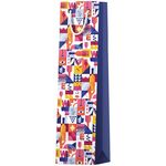 Пакет подарочный 12*36*8,5см ArtSpace "Wine chaos", ламинированный, под бутылку