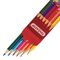Карандаши двусторонние ПИФАГОР, 6 штук, 12 цветов, заточенные, европодвес, 181366