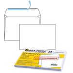 Конверты С4 (229х324 мм), отрывная лента, 100 г/м2, КОМПЛЕКТ 25 шт., BRAUBERG, 121852