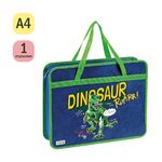 Папка с ручками А4 ArtSpace "T-Rex", пластик, на молнии, 80мм