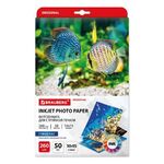 Фотобумага глянцевая, 10х15 см, 260 г/м2, односторонняя, 50 листов, BRAUBERG ORIGINAL, 363976