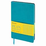 Ежедневник недатированный А5 (138х213 мм) BRAUBERG "Stylish", кожзам, гибкий, 160 л., бирюзовый, 111862