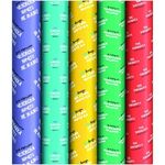 Упаковочная бумага глянц. 70*100см, ArtSpace "Радужный текст", 90г/м2, ассорти 5 дизайнов