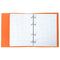 Тетрадь на кольцах А5 175х220 мм, 120 л., пластик, клетка, с резинкой, BRAUBERG, оранжевая, 403571