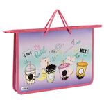 Папка с ручками А4 ArtSpace "Bubbles", пластик, на молнии, 45мм