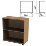 Шкаф (стеллаж) "Эко/Этюд", 768х370х842 мм, полка, орех, 908840-190