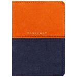 Обложка для паспорта OfficeSpace "Duo", кожа, осень+тм.синий, тиснение фольгой