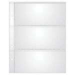 Листы-вкладыши для альбома "OPTIMA" на 3 боны (купюры), КОМПЛЕКТ 10 шт., 200х250 мм, ПВХ, STAFF, 238082