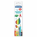 Карандаши цветные акварельные BRAUBERG PREMIUM AQUARELLE, 6 цветов, грифель мягкий 4 мм, 181670.